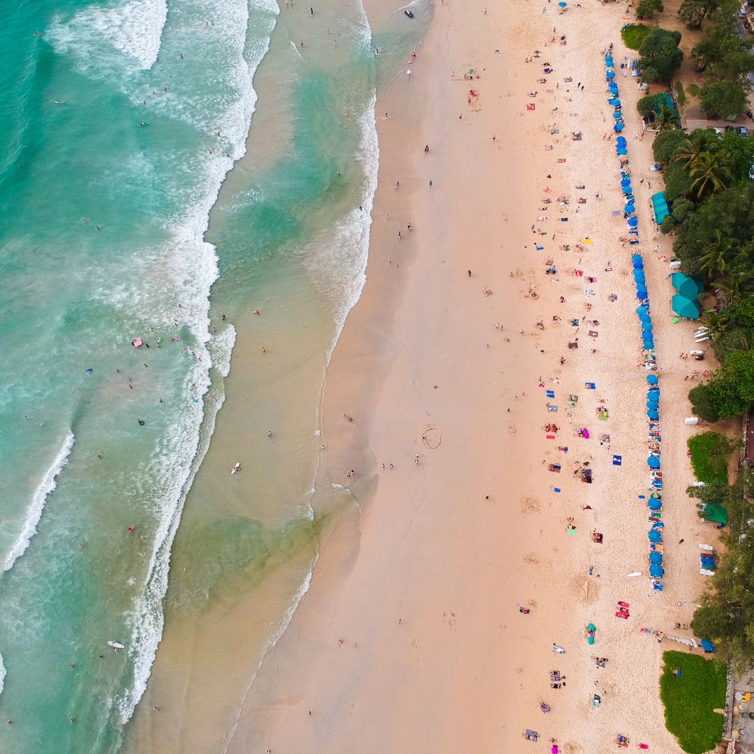Karon Beach, Phuket, a long white-sand beach