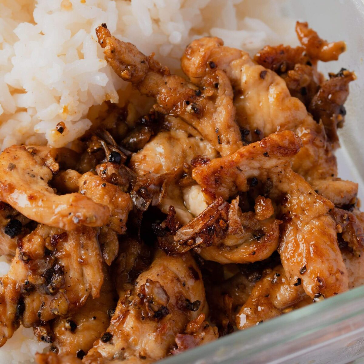 Thai dish Chicken Garlic with Pepper an Aloha Diving favourite