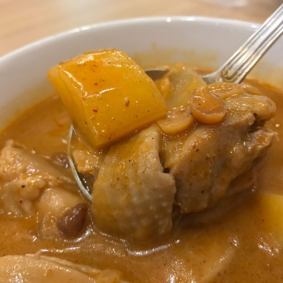 Masaman Curry Thai dish for our dive trips