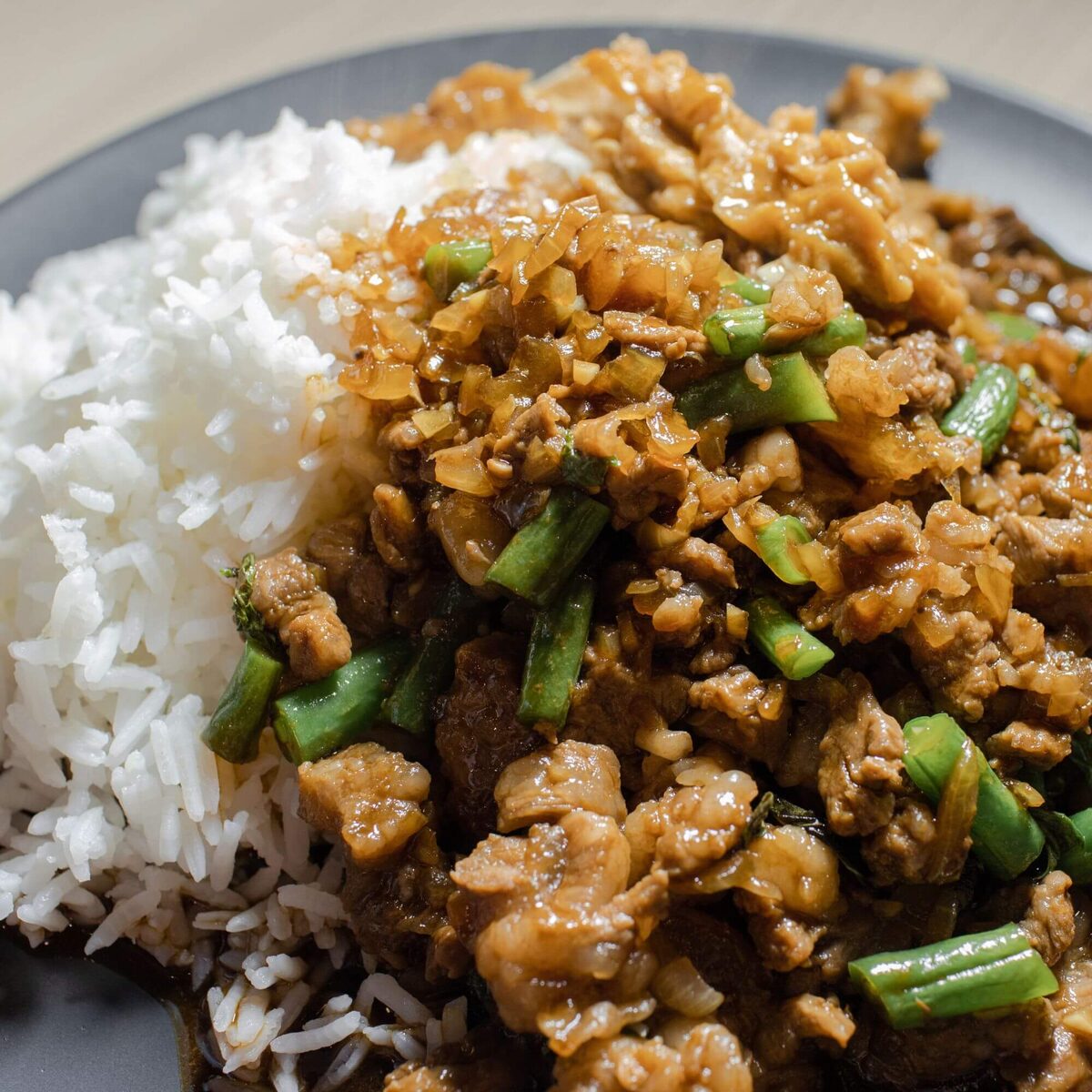 Pad Kra Pao (Basil Chicken) Thai Food for divers