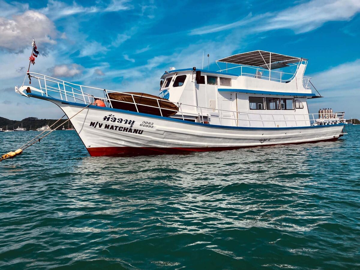 MV Matchanu's port side at sea