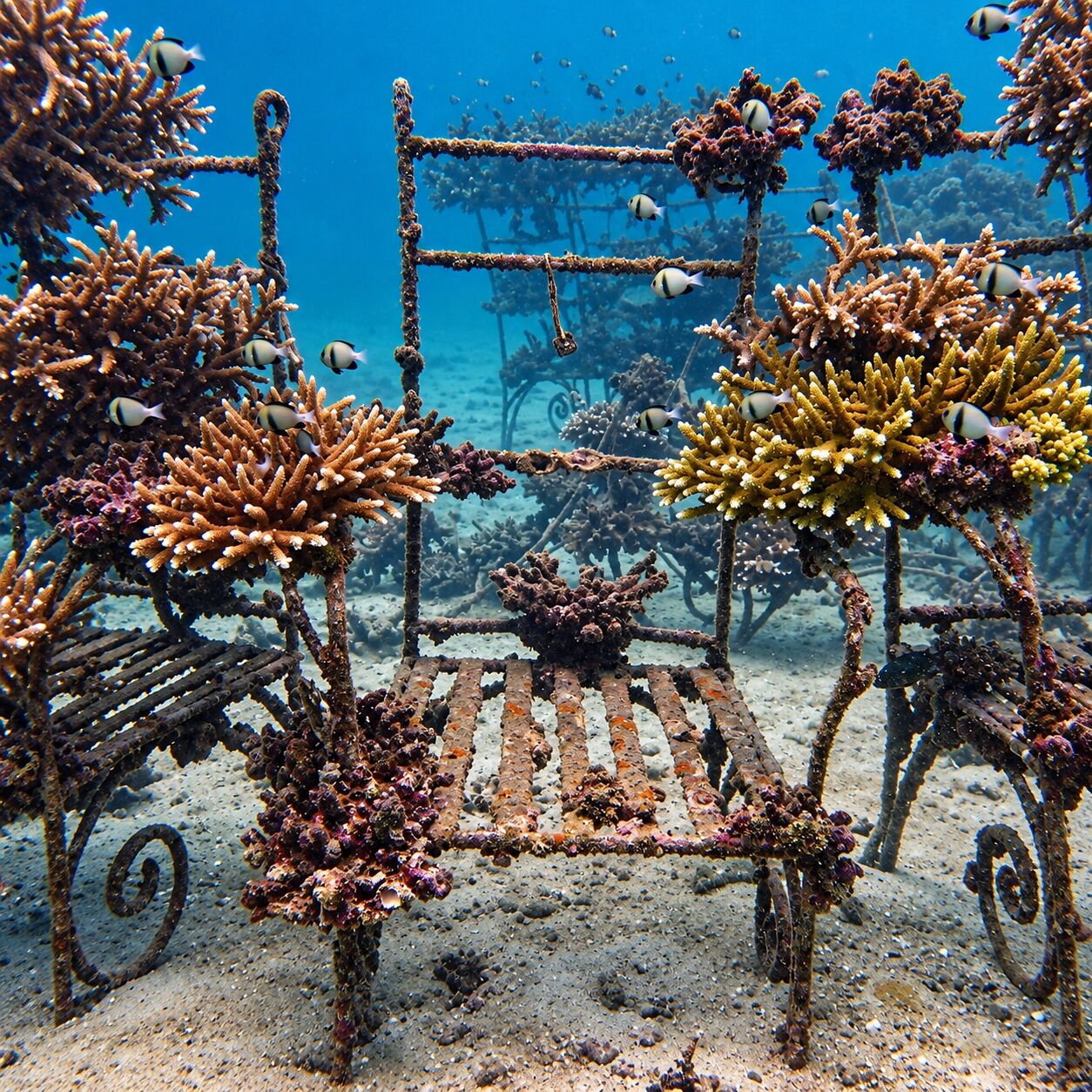 Chair circle at Koh Mai Thon