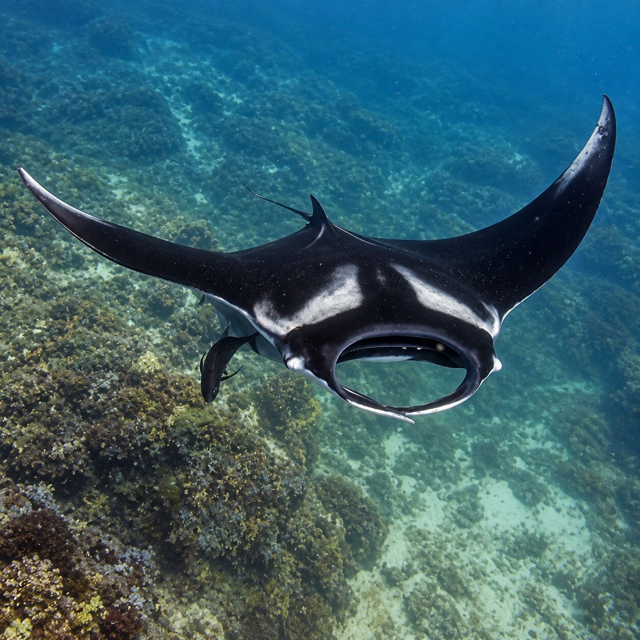 Manta at Manta Point, South Tip, Racha Noi