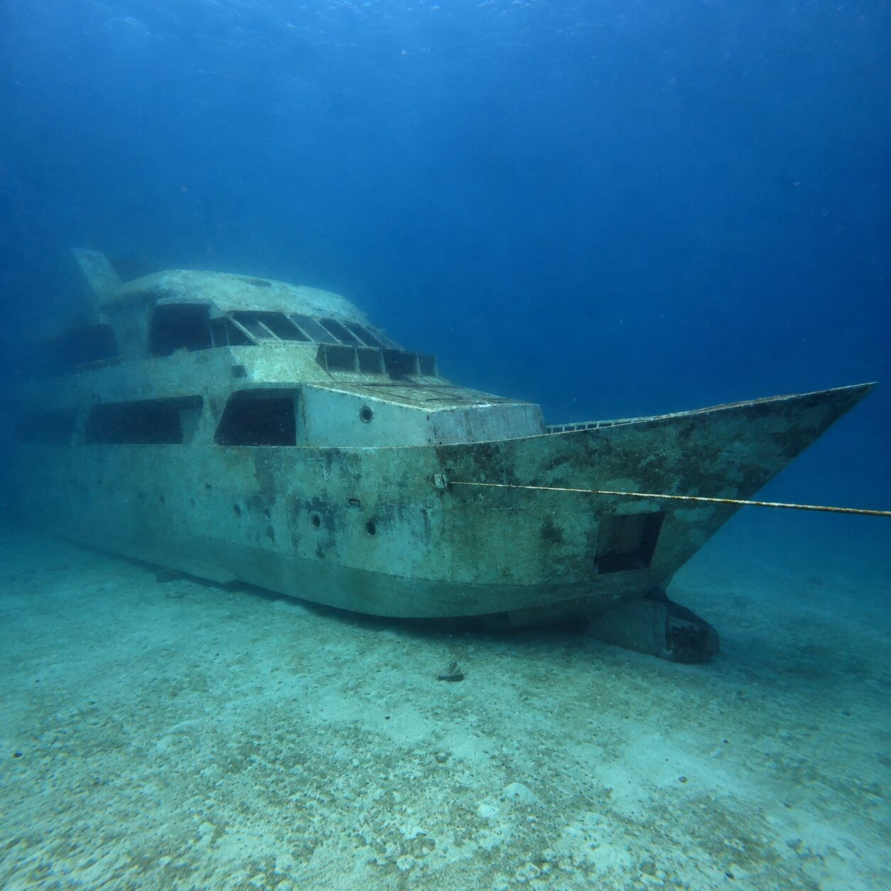 The Meditation wreck on the white sand, Bay 1 & 2, Racha Yai